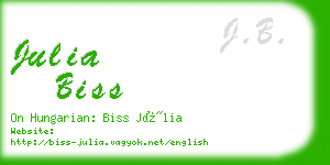 julia biss business card